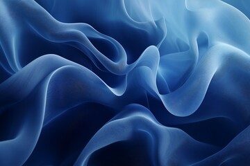 Obraz premium Deep blue flowing fabric