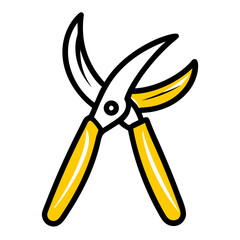 Pruning Shears For Cutting Plants Icon For Web And Graphic Design