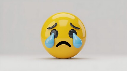 Express your sadness with this crying emoji, perfect for social media and messaging.