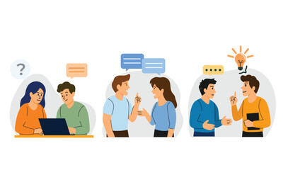 Business Brainstorming Teamwork Illustration