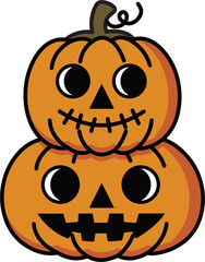 Halloween illustration, Halloween art, Spooky illustration, Cute ghost, Halloween party decor, Kids Halloween, Cute ghost, Pumpkin character