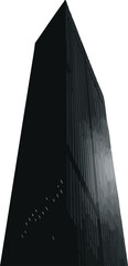 Black silhouette of building icon white background.




