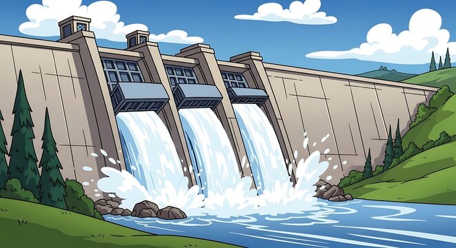 Water Dam Power Source.