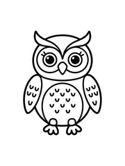 Cute cartoon owl illustration for children s books and designs