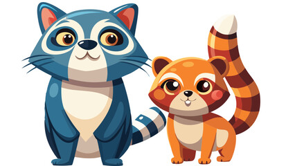 animal, fox, cartoon, skunk, vector, dog, illustration, cat, love, set, baby, teddy, toy, fun, art, cute, pet, brown, heart, funny, character, adorable, kid, valentine, animals, childhood, farm, lands