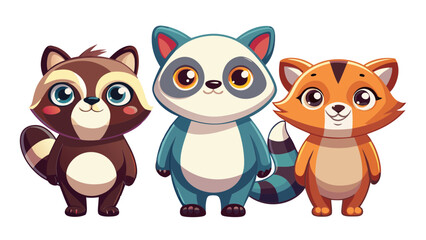 animal, fox, cartoon, skunk, vector, dog, illustration, cat, love, set, baby, teddy, toy, fun, art, cute, pet, brown, heart, funny, character, adorable, kid, valentine, animals, childhood, farm, lands