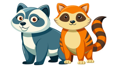 animal, fox, cartoon, skunk, vector, dog, illustration, cat, love, set, baby, teddy, toy, fun, art, cute, pet, brown, heart, funny, character, adorable, kid, valentine, animals, childhood, farm, lands