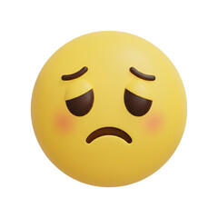 Sad and disappointed face emoji icon