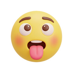Goofy face emoji with tongue sticking out
