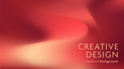 Smooth and elegant red gradient background featuring soft curves and flowing light transitions. This abstract design evokes a warm, modern, and creative feel. For modern designs, presentations, web.