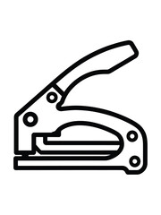Simple line drawing of a single hole punch office tool