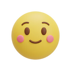 Smiling face with rosy cheeks emoji