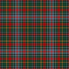 Green, Black, Gray, Red, Yellow, Blue, Brown Tartan Weave Pattern - Tile