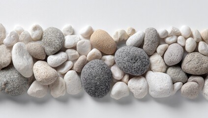 A band of various-toned pebbles