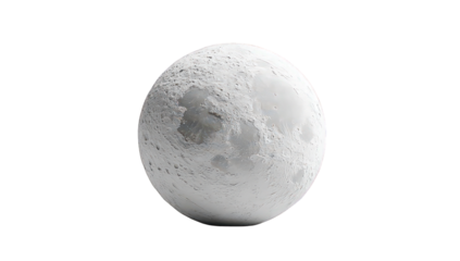 Gray Cratered Sphere on Transparent Background