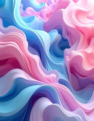 Abstract swirls of pastel colors