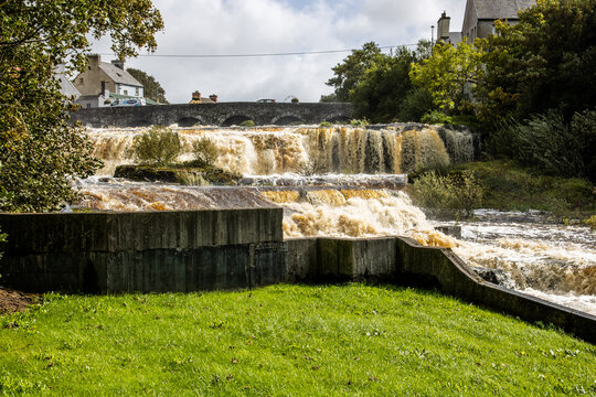 waterfall in a village