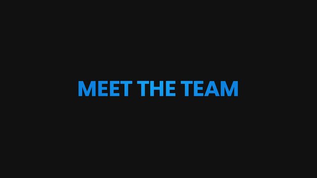 Meet The Team Energetic Text Animation &ndash; 4K Corporate Introduction and Business Video