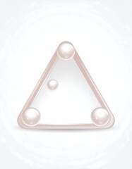 Abstract triangle shape with orbs