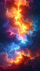 Abstract vibrant cloudscape