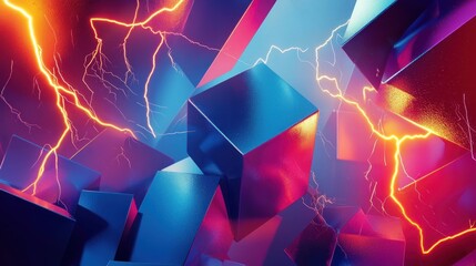 Abstract colorful geometric blocks