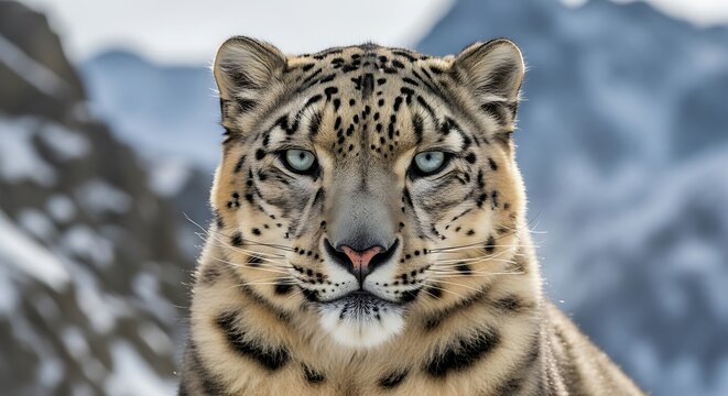 Snow Leopard Portrait. (1)