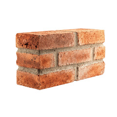 Obraz premium Red Brick Wall Section with Grey Mortar Isolated on Black Background brickwork masonry, Isolated On White, Png Transparent, Cut Out