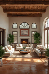 Modern Rustic Interior with Natural Light