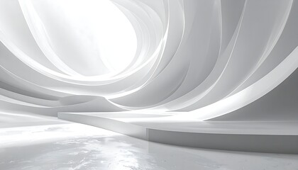 Abstract white architectural interior
