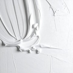 Abstract white paint strokes