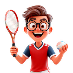Athlete 3D png on transparent background