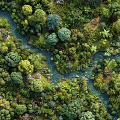 Lush, tropical landscape