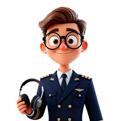 Police Officer 3D png on transparent background