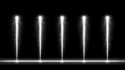 A group of lightning flashes against a dark sky, ideal for depicting sudden events or dramatic scenes