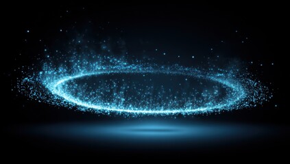 Light ring on dark background