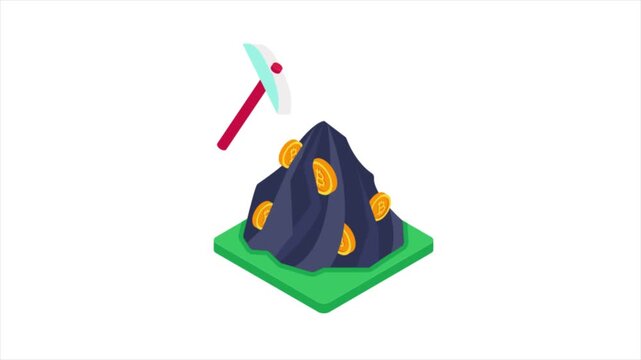 Bitcoin Mining Animation MP4 File