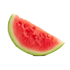 Fresh watermelon slice isolated white symbolizing refreshing summer fruit hydration healthy diet tropical lifestyle organic branding and culinary visuals