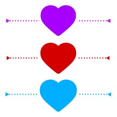 vector illustration of hearts