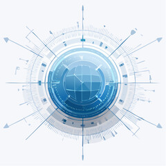 Futuristic Global Technology Interface with Abstract Network Connections