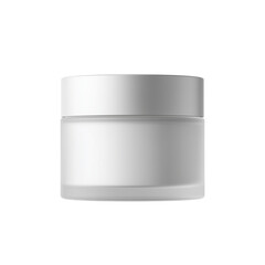 Minimalist frosted plastic cylindrical jar packaging for cosmetics skincare beauty products