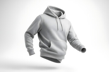 Floating Hoodie Mockup with Spiral Drift Angle – Modern Gradient Background