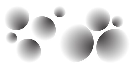Collection of overlapping gray gradient circles creates modern abstract design. varying sizes and soft transitions give sense of depth and movement, enhancing visual appeal