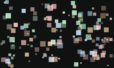 Abstract Composition with Floating Squares on Black Background a Modern and Minimalist Design for Digital Art Creative Projects and Contemporary Presentations