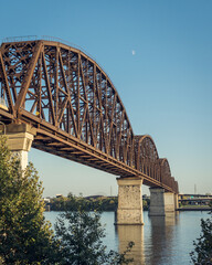bridge over river with moon in Lexington
