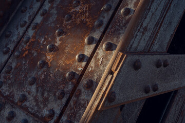 Rusty Metal Bridge Beam