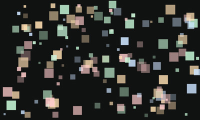 Floating Squares Abstract Design with Pastel Color Palette on Black Background a Modern Minimalist Aesthetic Perfect for Digital Art and Design Projects and Creative Visuals