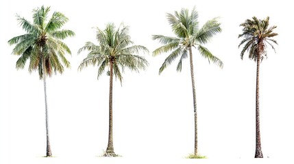 Obraz premium bark. Tropical coconut trees with distinct textures, isolated for a crisp botanical focus. gardening catalogs, home-decor guides, designed for home decor and floral branding, used by clinicians.