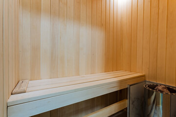 This beautifully crafted wooden sauna features a comfortable bench and efficient heater, providing...