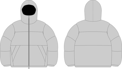 puffer jacket mockup © wisama