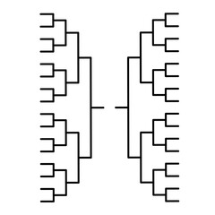 Tournament Bracket Template 32 Team Single Elimination Competition Chart